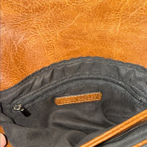 Chic Studded Brown Leather Shoulder Bag - Picture 4 of 10